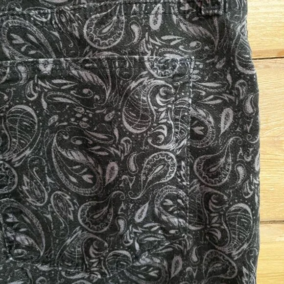 AG for Anthropologie paisley print velvet The Stevie High Waist ankle pant 29 - Picture 5 of 12